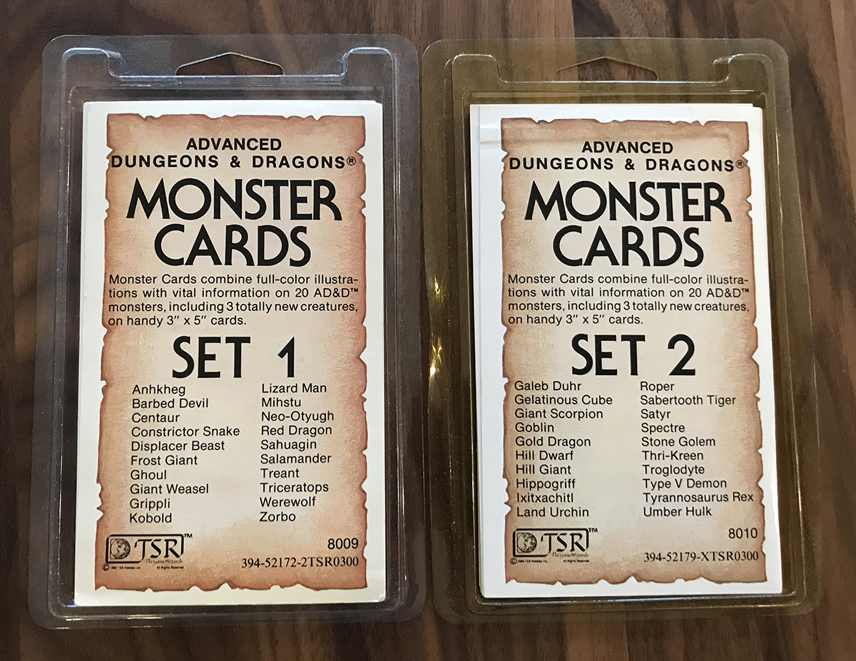 AD&D Monster Cards Set 1 and Set 2