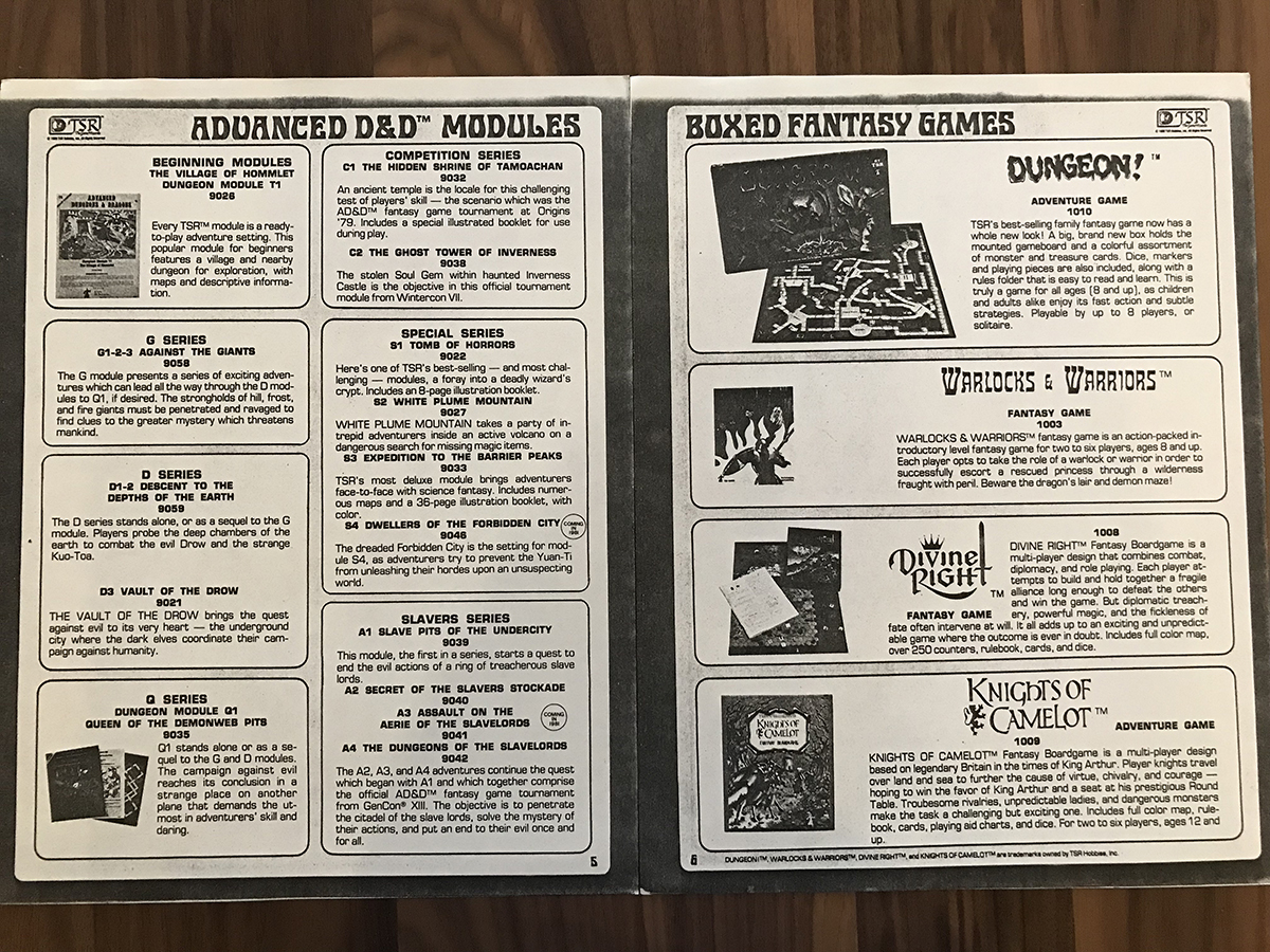 20 D&d 1981 Catalog 4 - Roll For Combat: Paizo's Official Pathfinder 